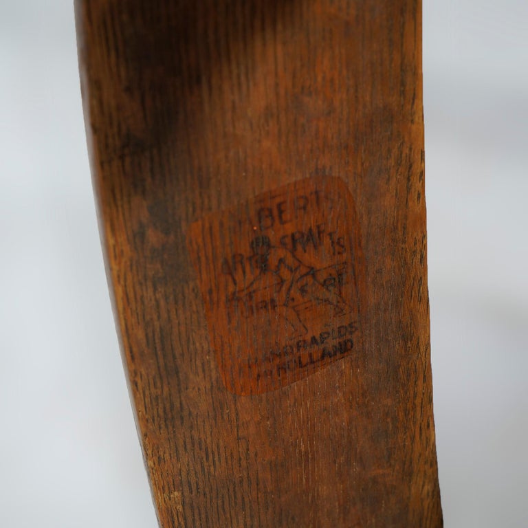 Antique Arts & Crafts Mission Limbert Oak Rocking Chair Circa 1910 8