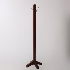 Antique Arts & Crafts Mission Mahogany Hall Tree Circa 1910