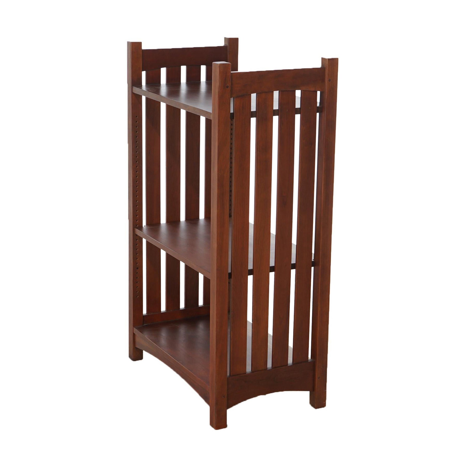 ***Reduced Delivery Rates - See Below or Click “Ask The Seller” to Request a Quote***

An Arts and Crafts Mission magazine stand offers mahogany construction with slat sides and three shelves, 20th century

Measures - 41
