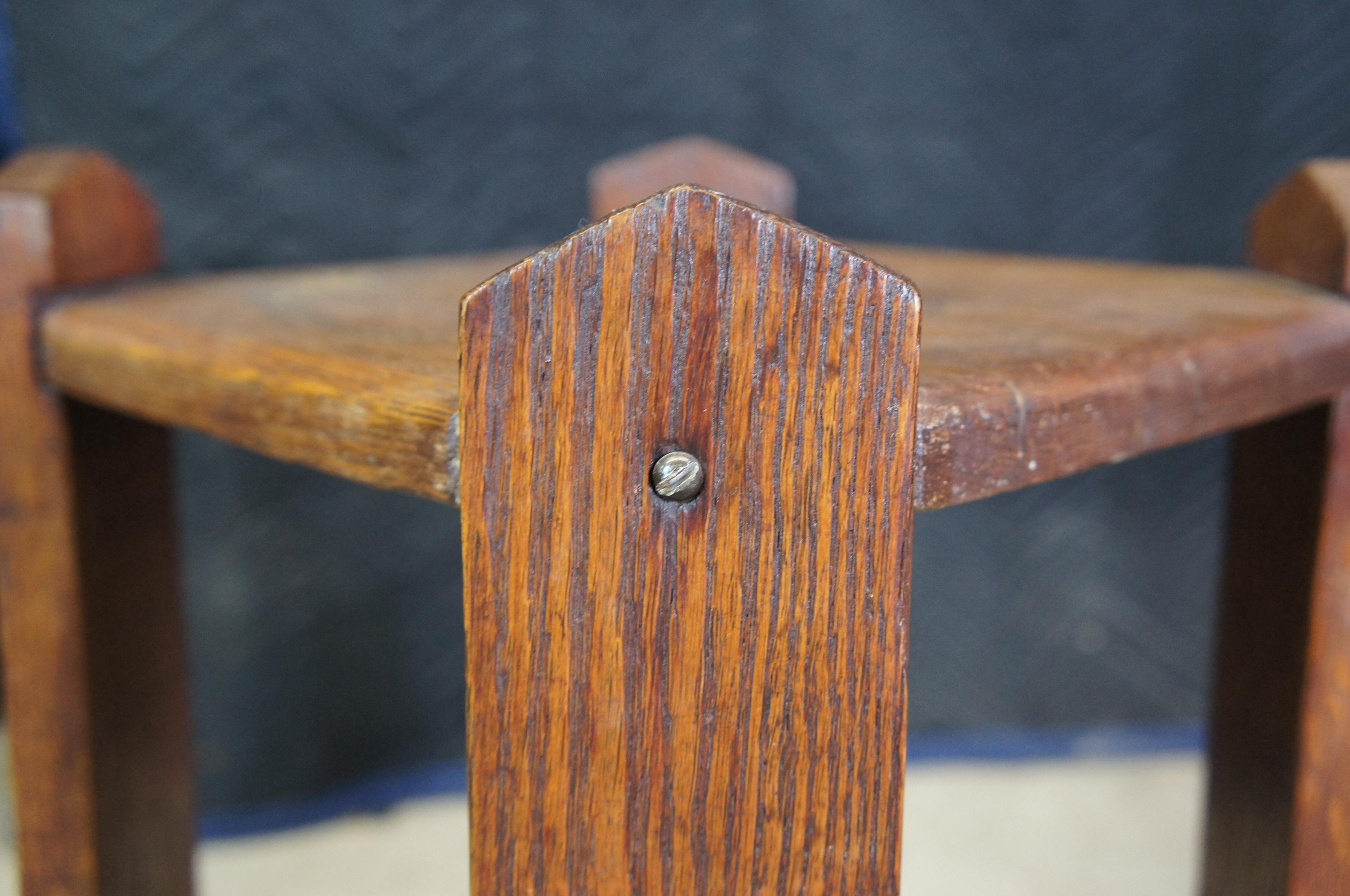 Arts and Crafts Antique Arts & Crafts Mission Oak 2 Tier Plant Stand or Side Table Craftsman