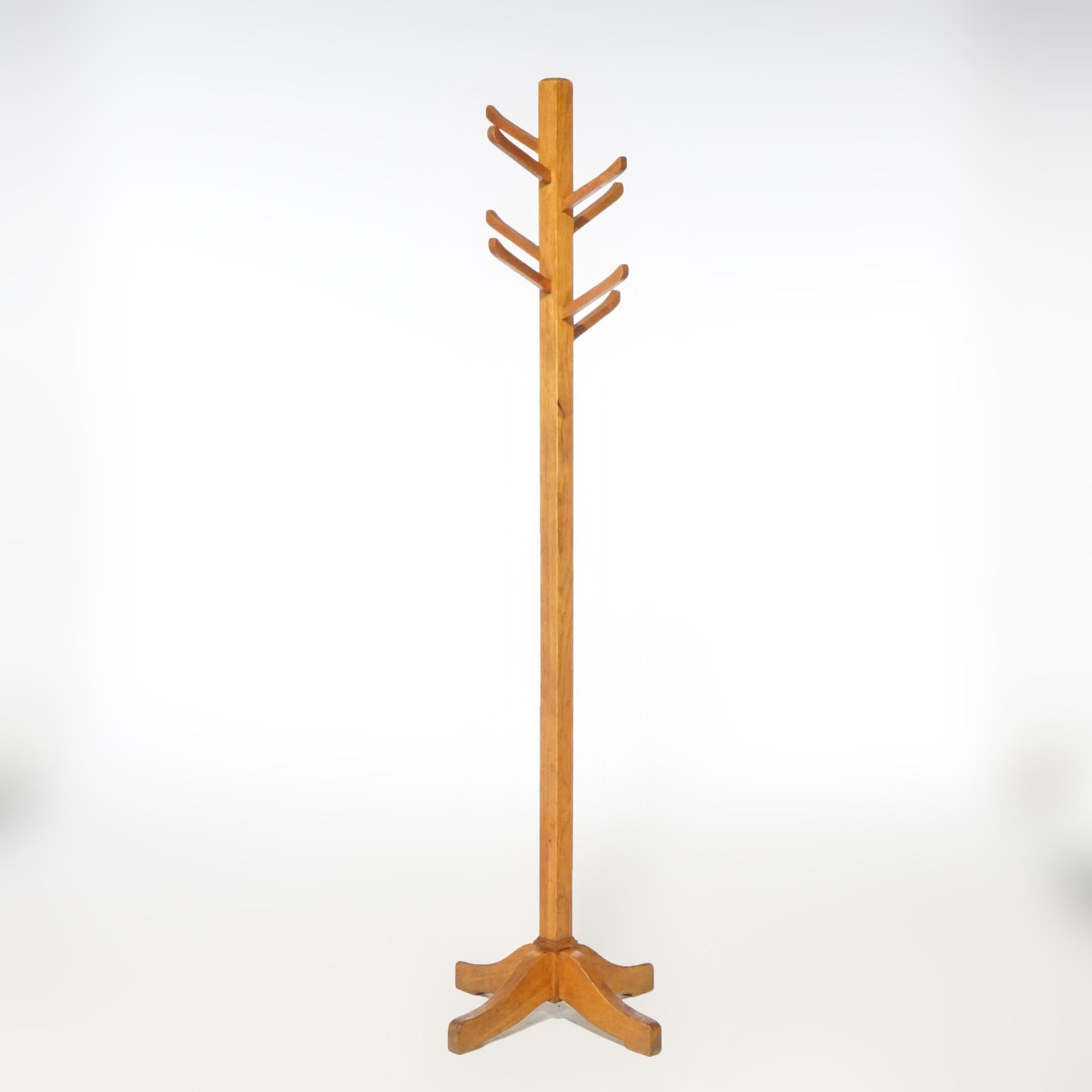 Antique  Arts & Crafts Mission Oak Coat Hall Rack Tree c1910 In Good Condition In Big Flats, NY