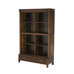 Antique Arts & Crafts Mission Oak Danner Sliding Door Bookcase Circa 1910