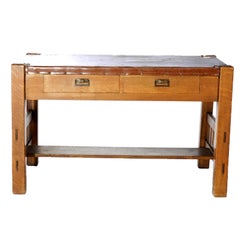 Antique Arts & Crafts Mission Oak Desk by Harden, circa 1910