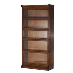 Antique Arts & Crafts Mission Oak Five-Stack Barrister Bookcase C1910