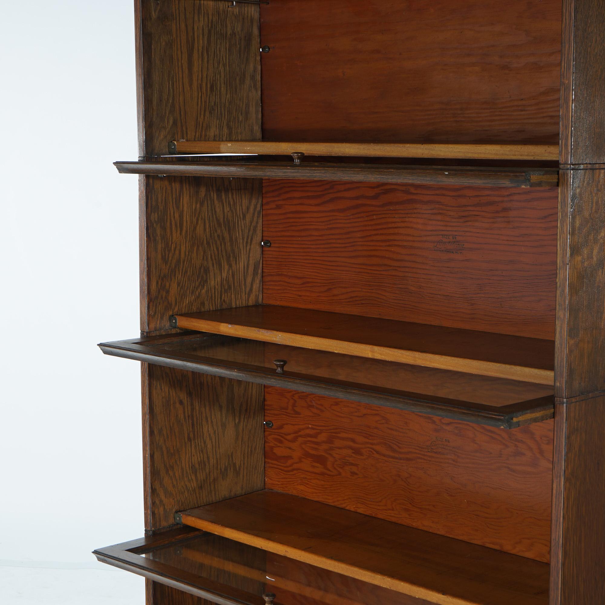 Antique Arts & Crafts Mission Oak Five Stack Barrister Bookcase C1910 2