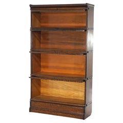 Antique Arts & Crafts Mission Oak Four Stack Barrister Bookcase Circa 1910