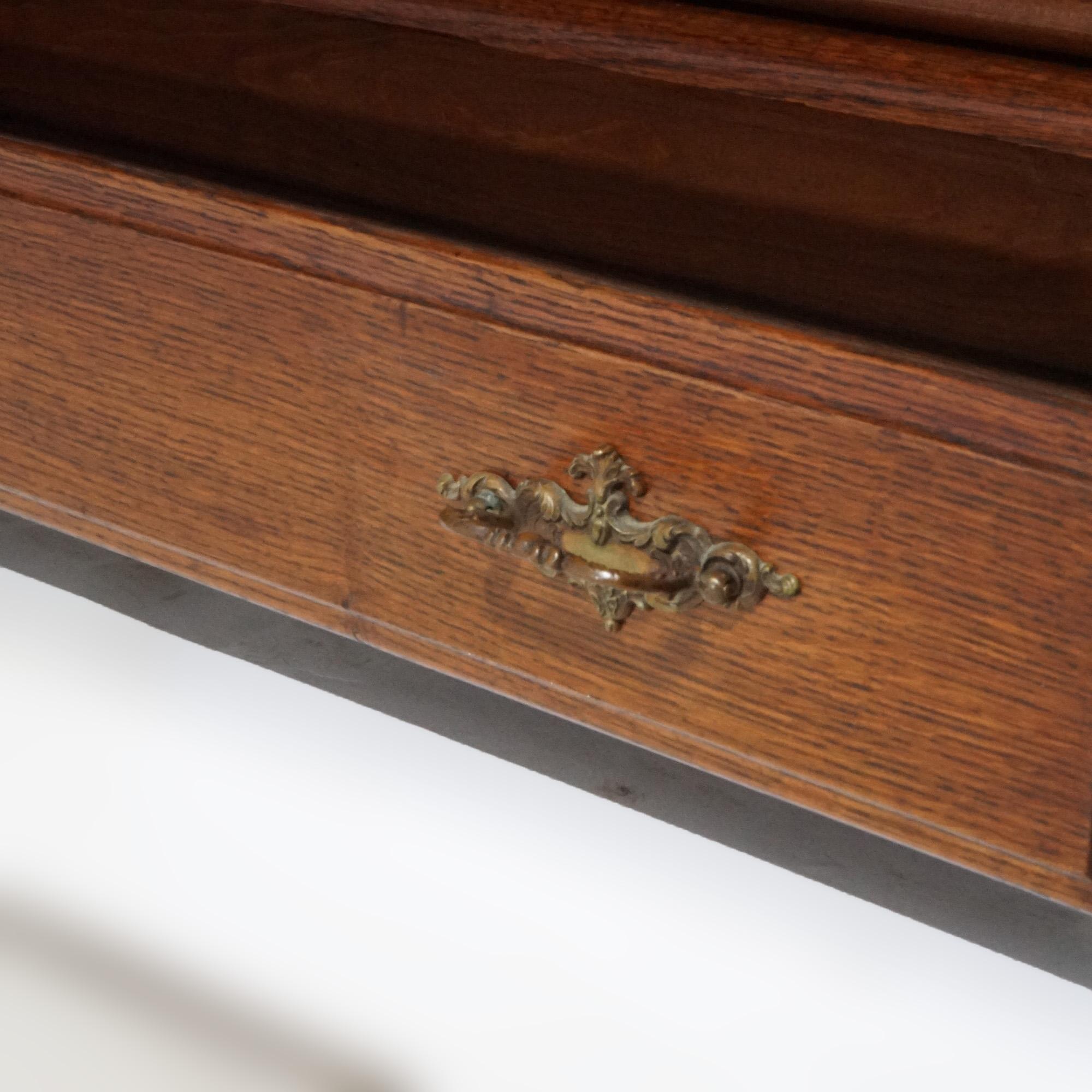 Antique Arts & Crafts Mission Oak Four Stack Barrister Bookcase, circa 1910 In Good Condition In Big Flats, NY