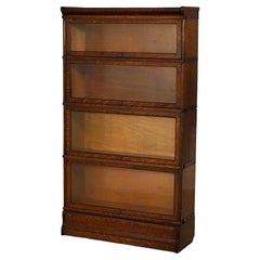 Antique Arts & Crafts Mission Oak Four Stack Barrister Bookcase Circa 1910