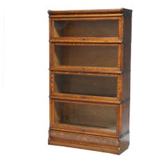 Antique Arts & Crafts Mission Oak Globe Wernicke School Barrister Bookcase C1910