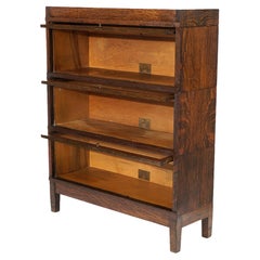 Antique Arts & Crafts Mission Oak Globe Wernicke Stack Bookcase, C1910