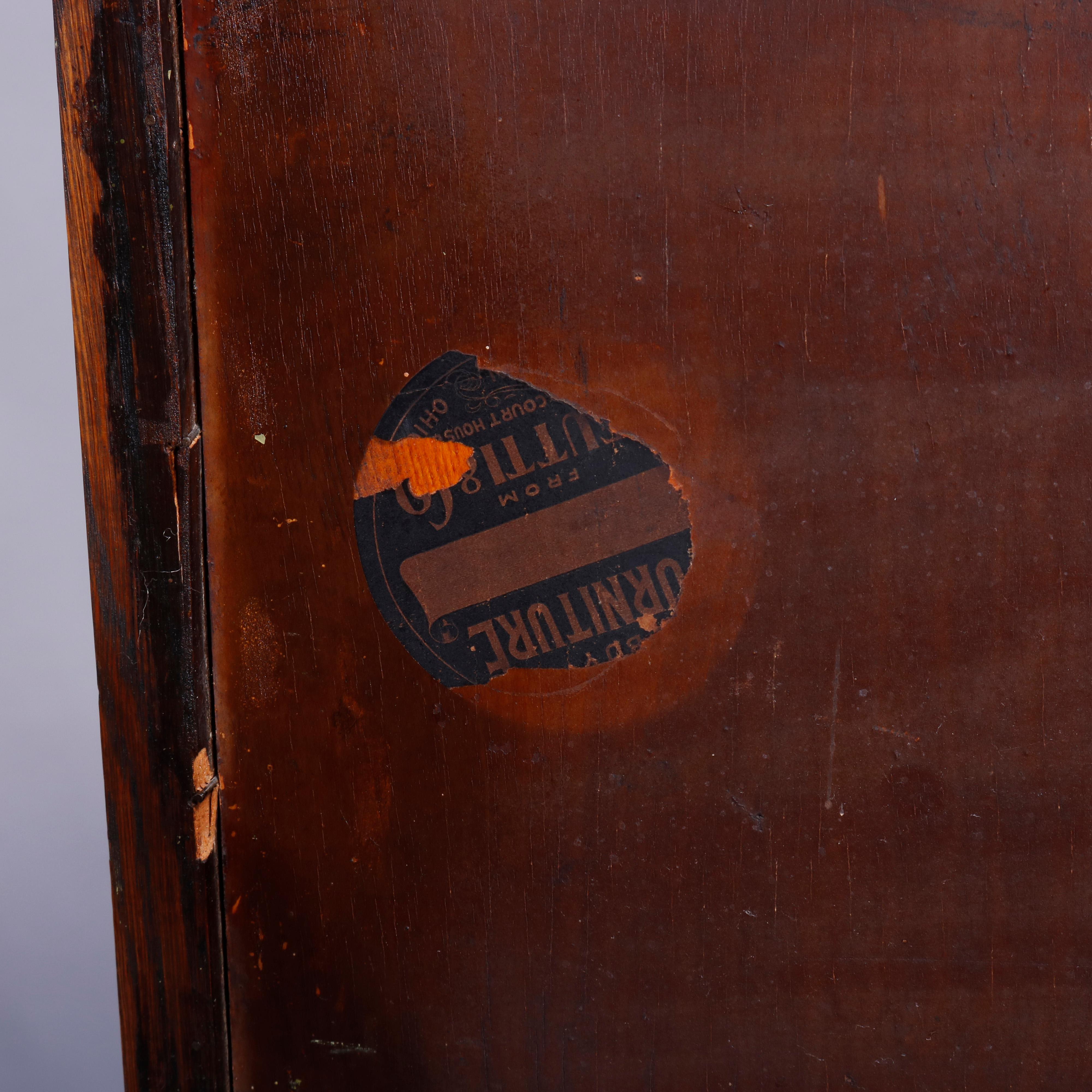 Antique Arts & Crafts Mission Oak Gunn 4-Stack Barrister Bookcase, Circa 1910 6