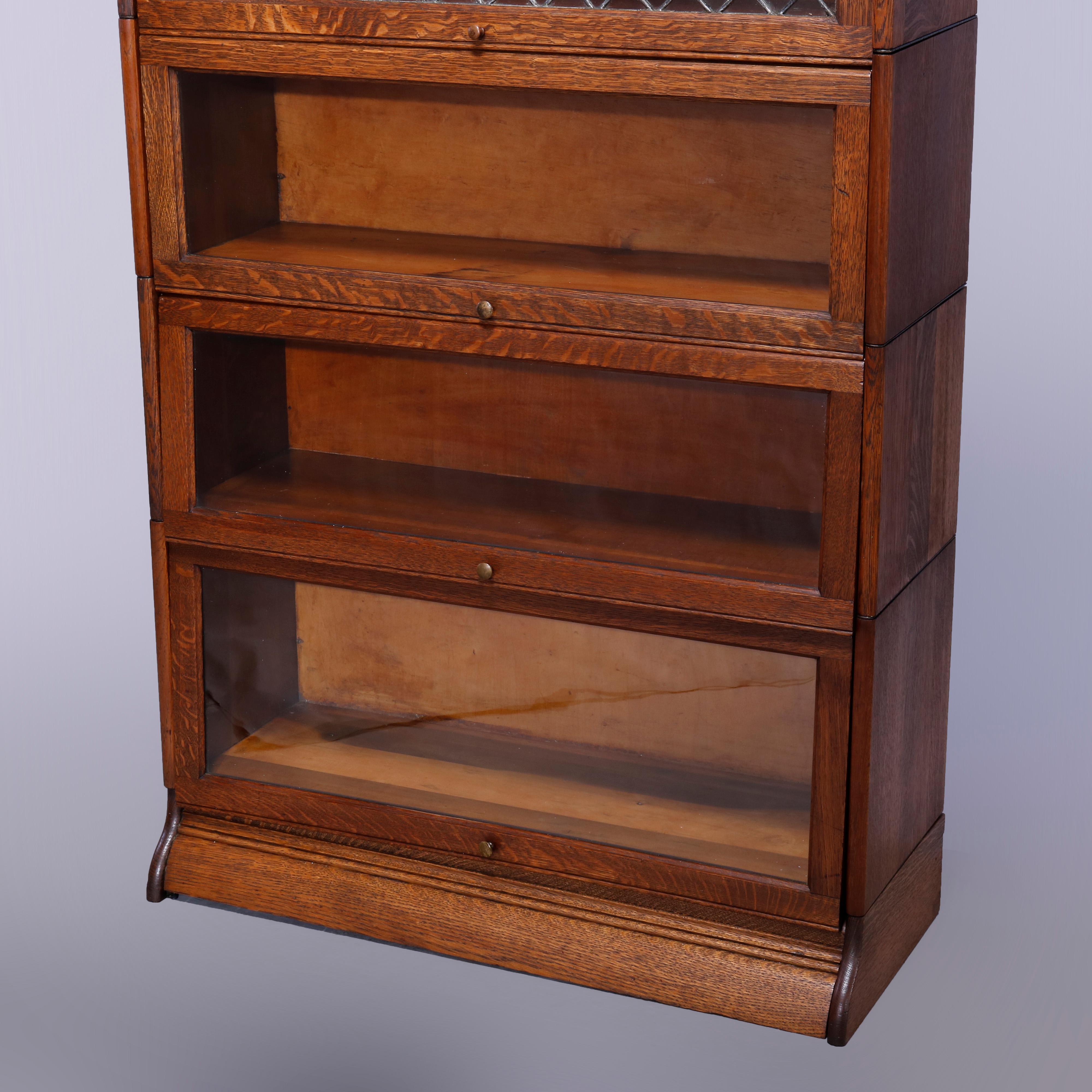 antique barrister bookcase with glass doors