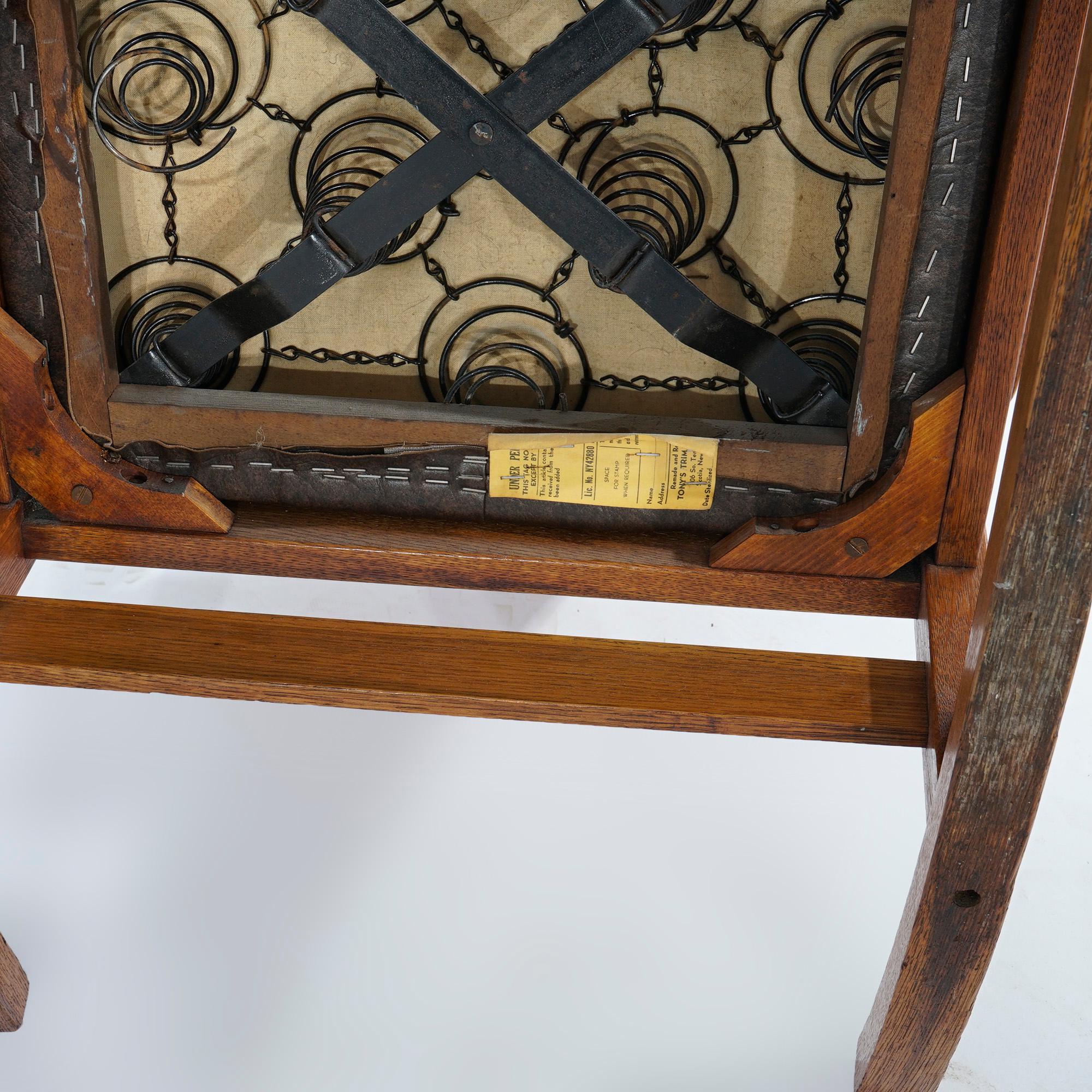 Antique Arts & Crafts Mission Oak L & JG Stickley Rocker, Circa 1910 9
