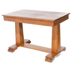 Antique Arts & Crafts Mission Oak Library Table, circa 1910