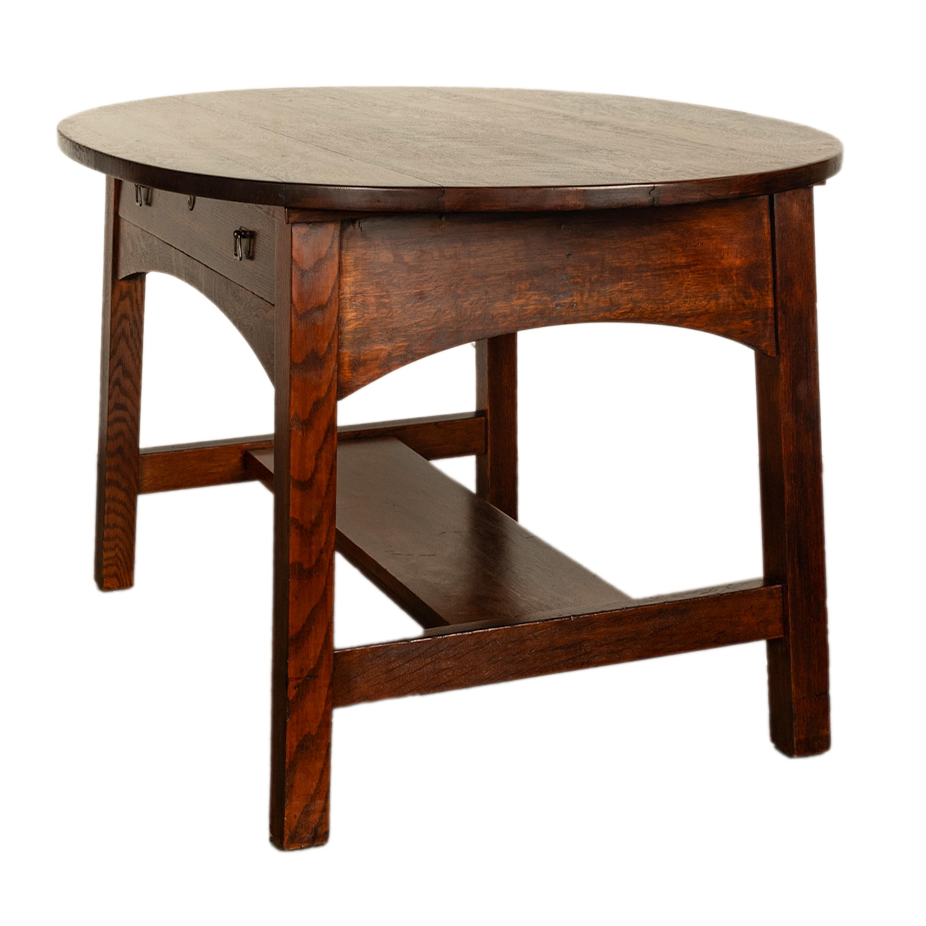 Antiguo Arts & Crafts Mission Oak Mesa de biblioteca Escritorio Ritter Bros Filadelfia en venta 3
