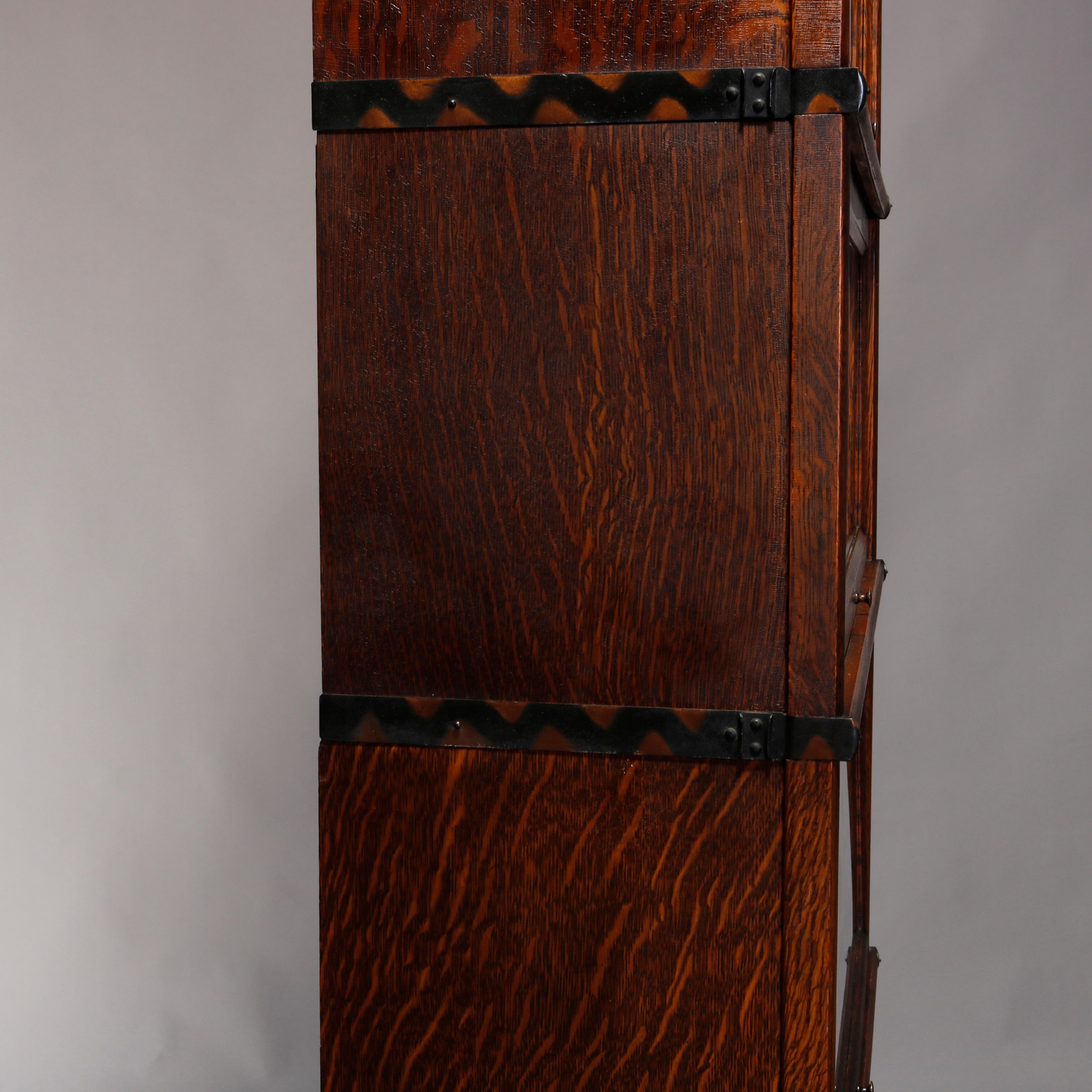 Antique Arts & Crafts Mission Oak Macey Five Stack Barrister Bookcase circa 1910 3