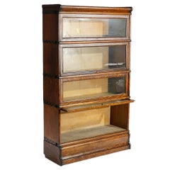 Antique Arts & Crafts Mission Oak Macey Four Stack Barrister Bookcase Circa 1910