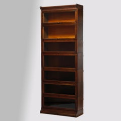 Antique Arts & Crafts Mission Oak Seven-Stack Barrister Bookcase c1910