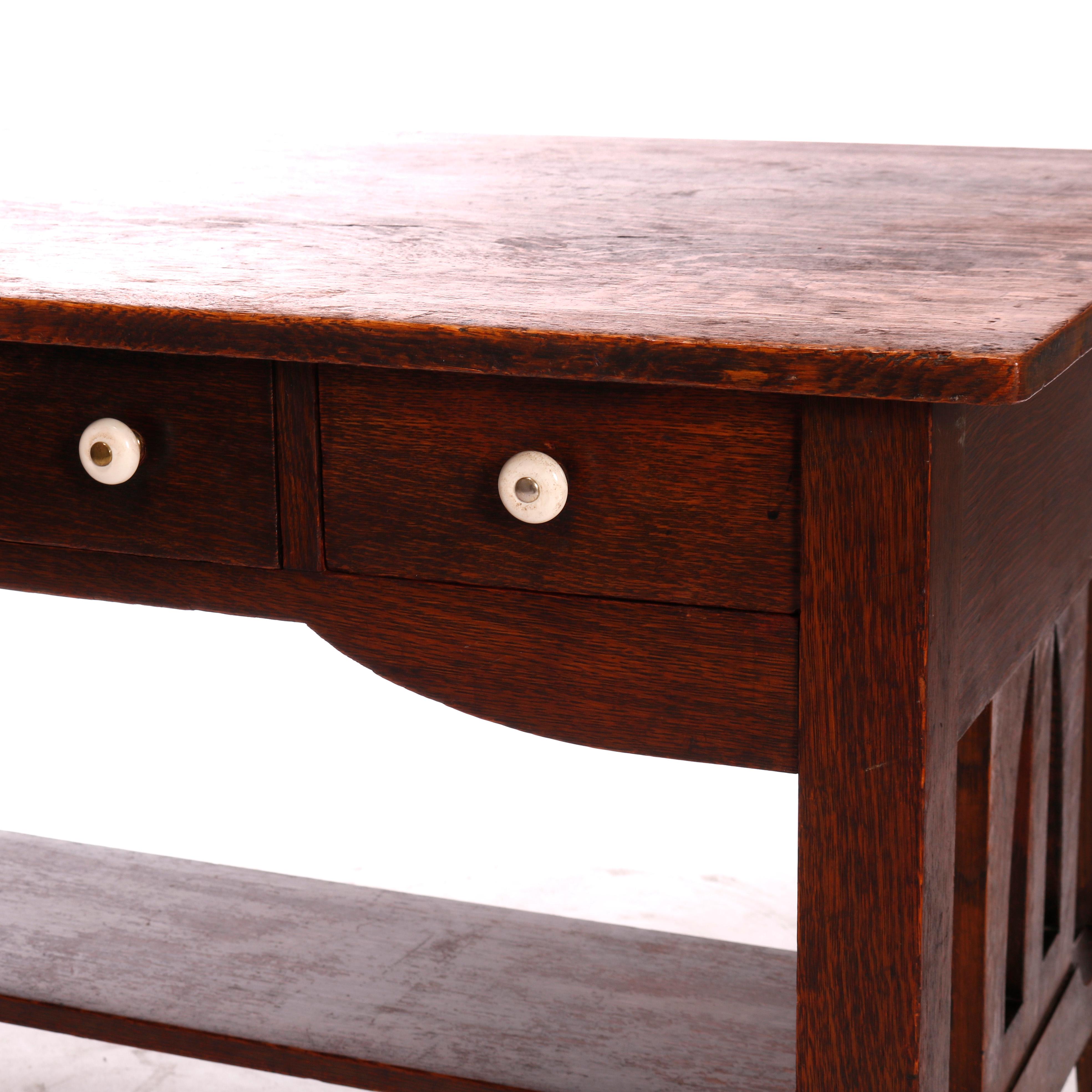 stickley library table