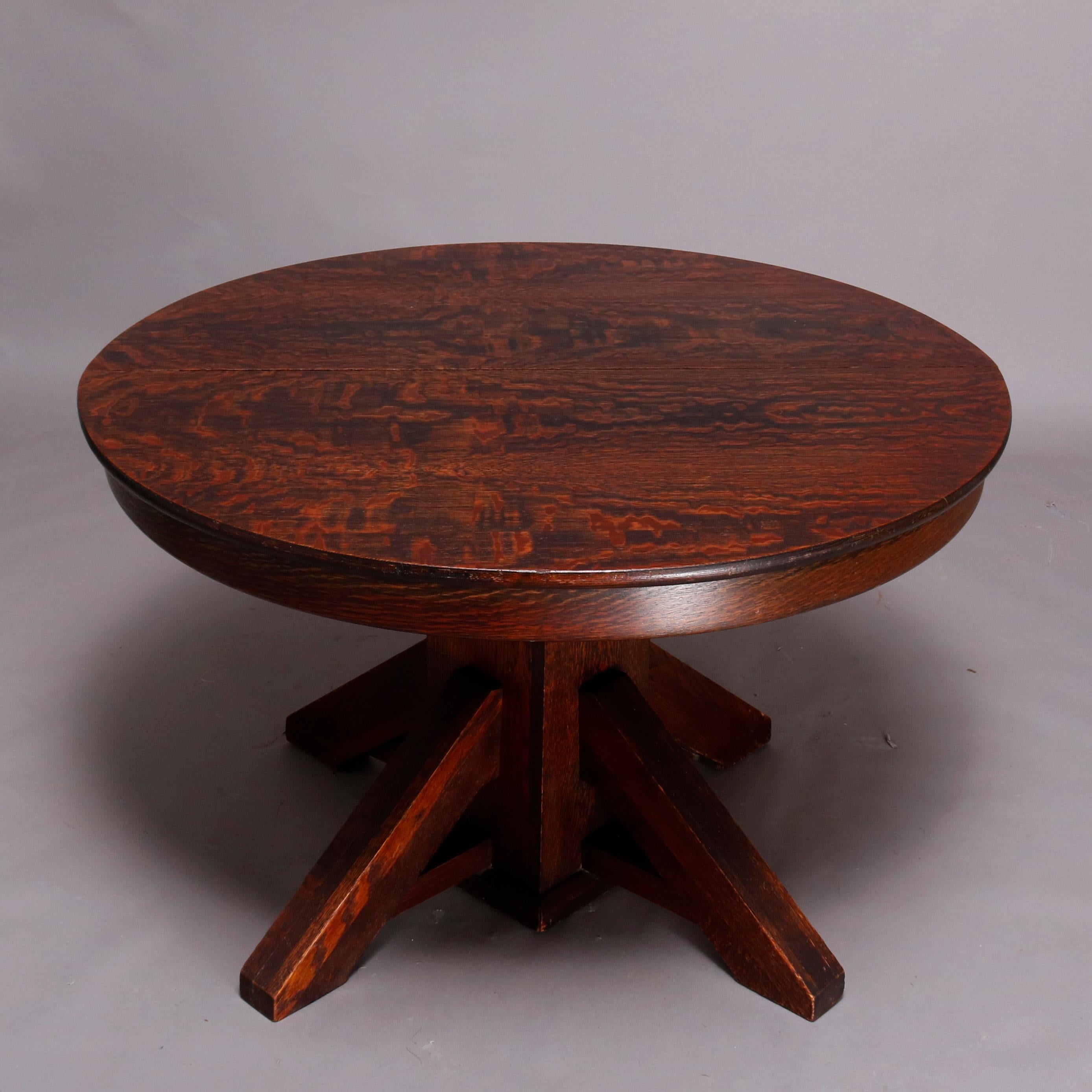 mission oak dining table