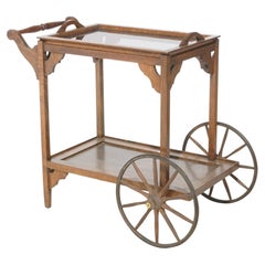 Antique Arts & Crafts Mission Oak Tea Serving Cart, C1910
