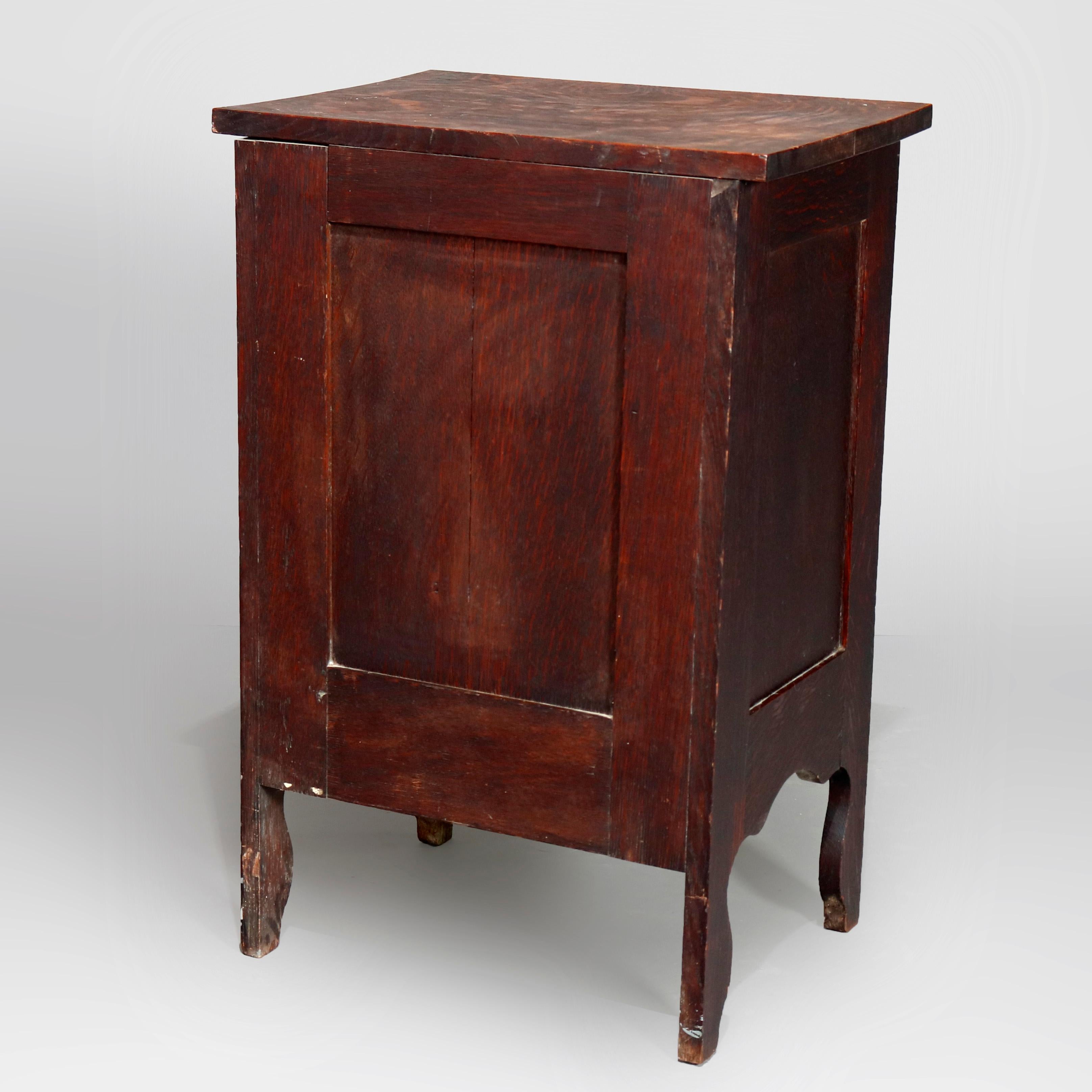 Antique Arts and Crafts Mission Quarter Sawn Oak Music circa