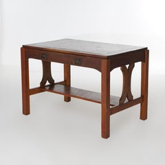 Antique Arts & Crafts Mission Stickley School Library Table C1910