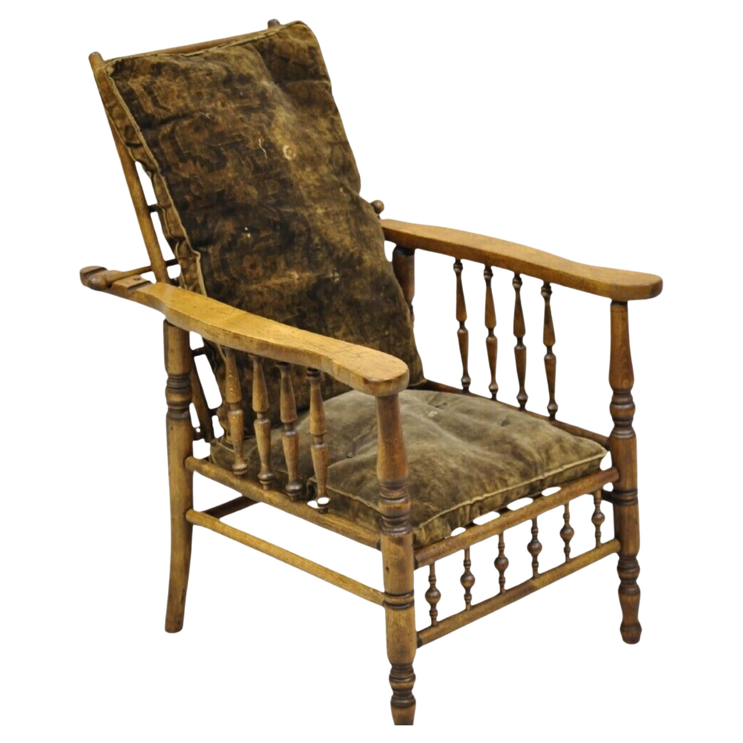 Antique Eastlake Victorian Walnut Small Child's Folding Rocker Rocking Chair For Sale at 1stDibs