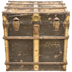 Arts & Crafts Mission Victorian Storage Trunk Chest with Distressed Finish