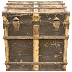 Arts & Crafts Mission Victorian Storage Trunk Chest with Distressed Finish