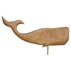 Antique Arts & Crafts Moby Dick "Whale" Copper Metal 37" Weathervane Antique Arts & Crafts Moby Dick "Whale" Copper Metal 37" Weathervane