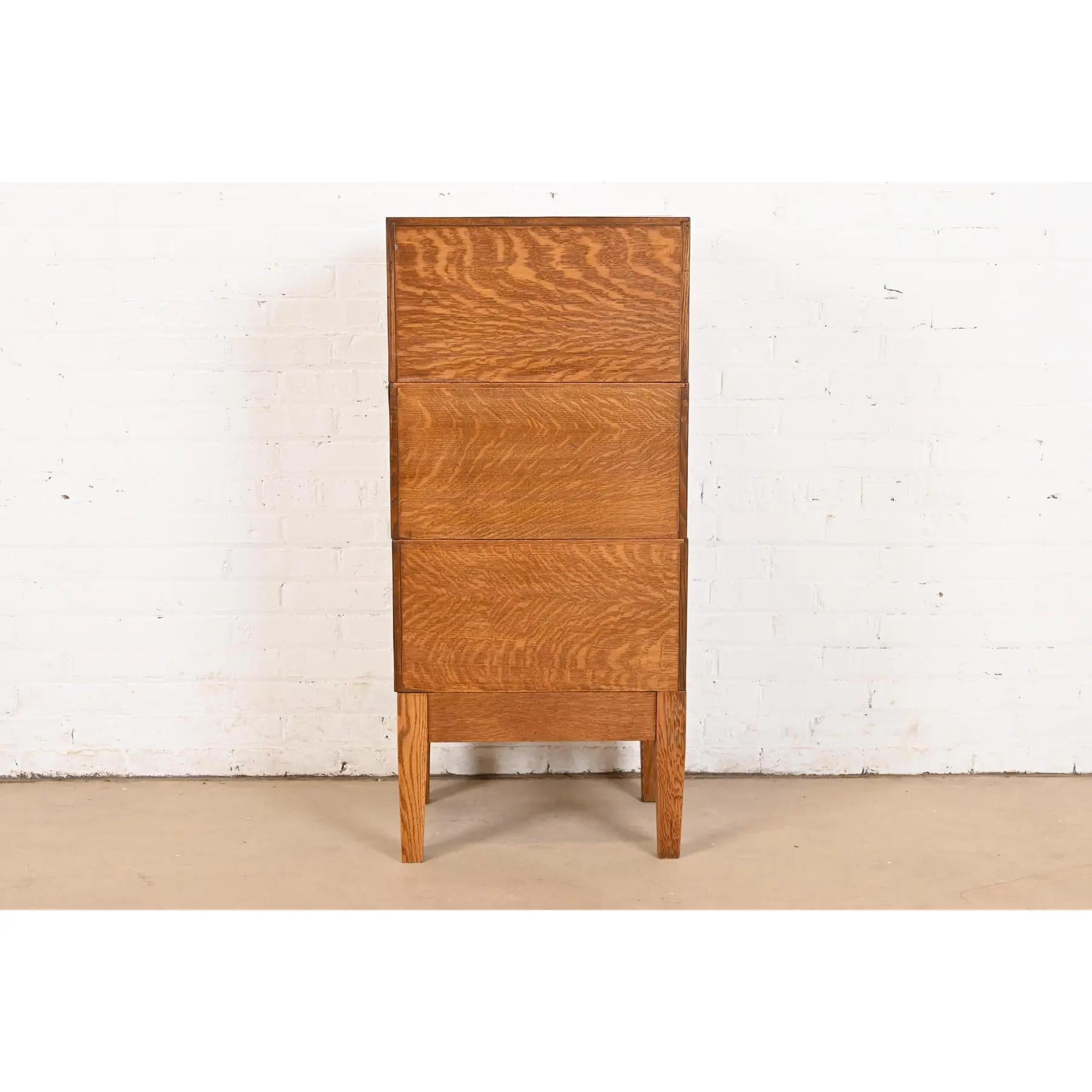 Archivador plano antiguo Arts & Crafts de 15 cajones de roble para planos de arquitecto en venta 5