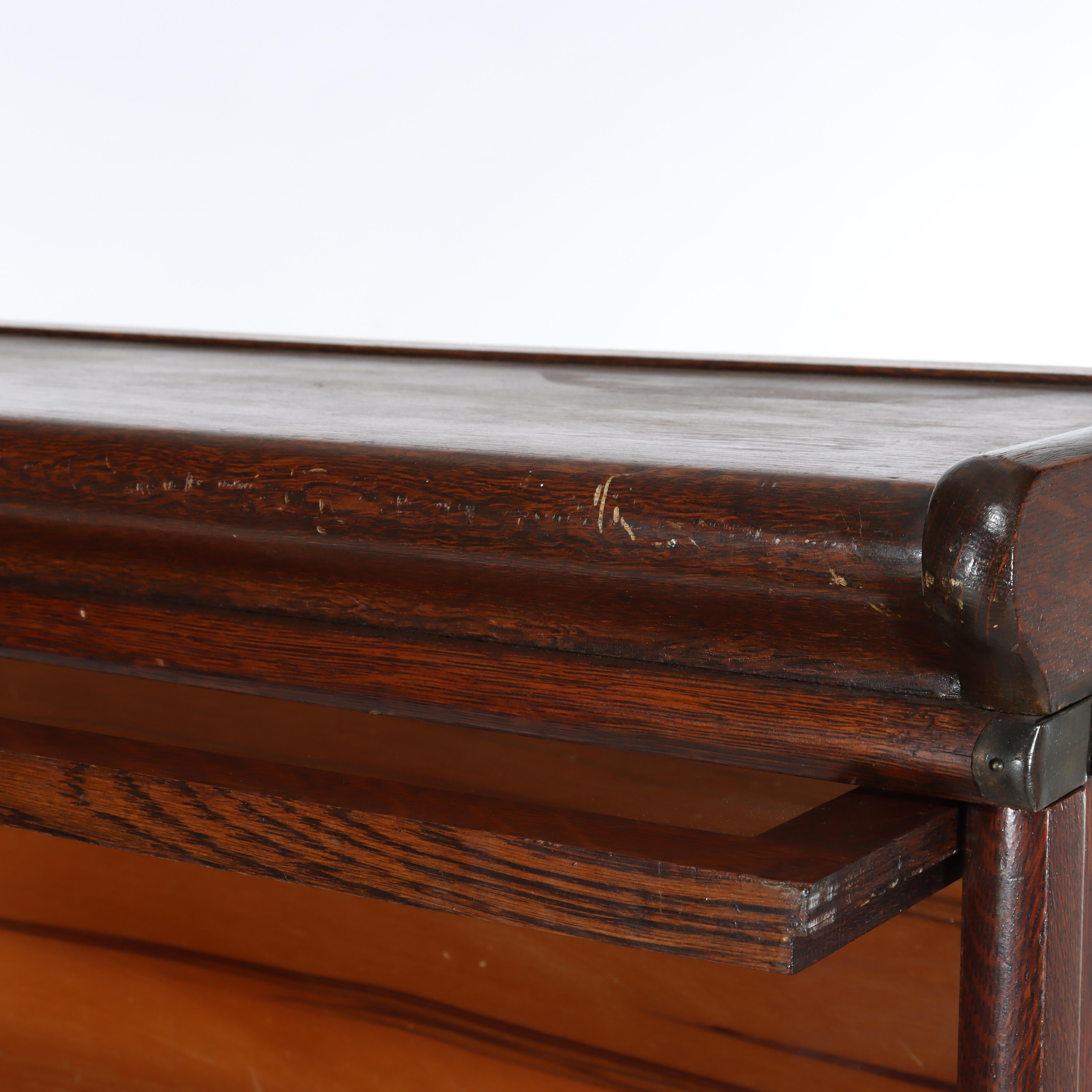 Antike Arts & Crafts Eiche 3 Stack Barrister Bücherregal C1920

Maße - 53 1/4