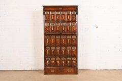 Antico schedario a 30 cassetti in Oak Oak & Crafts, CIRCA 1900