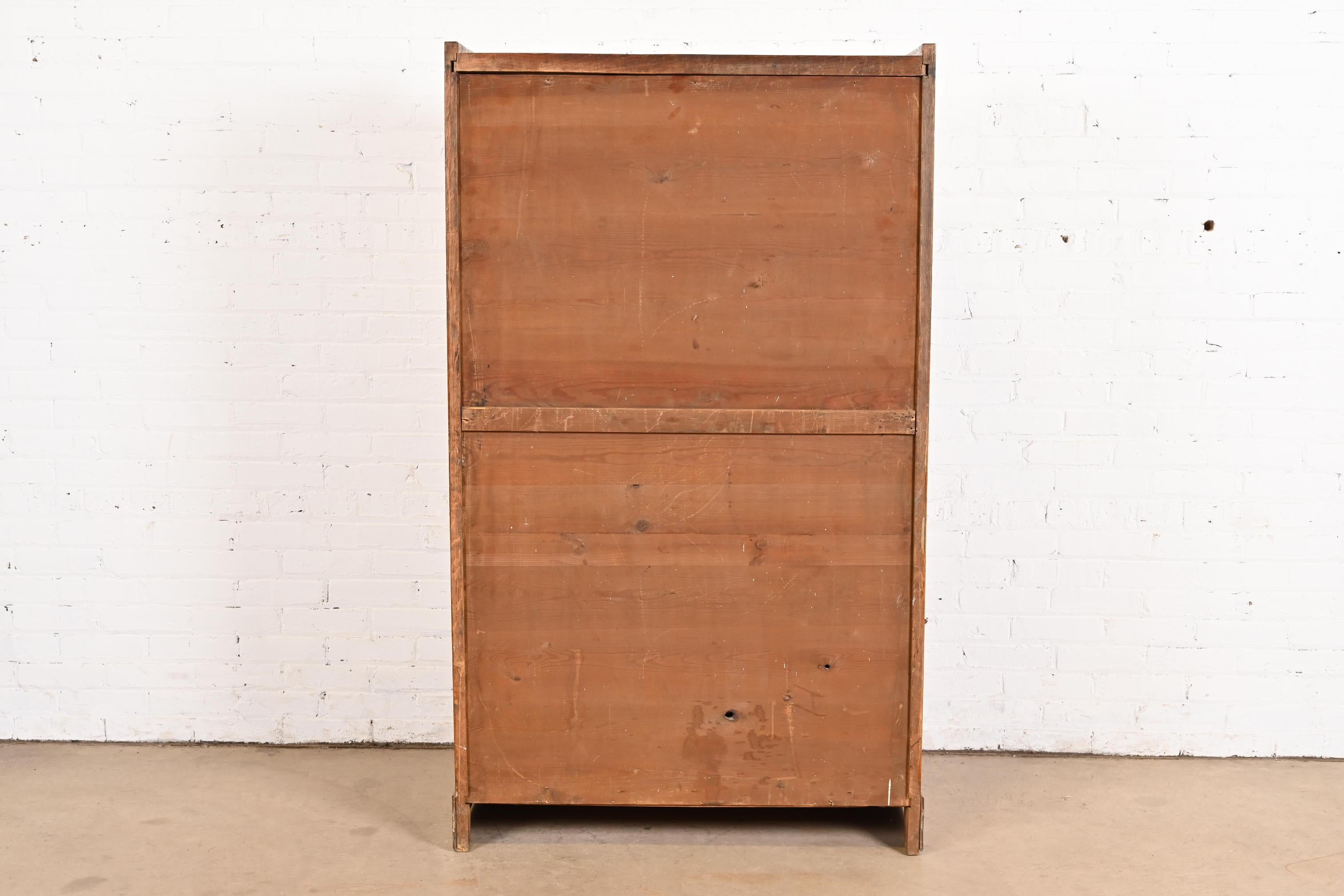 Antique Arts & Crafts Oak 45-Drawer Filing Cabinet or Apothecary Cabinet 4