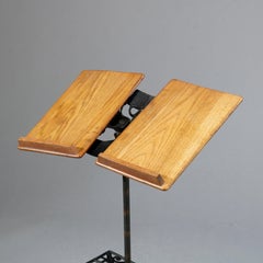 Antique Arts & Crafts Oak and Cast Iron Library Dictionary Book Stand circa 1920