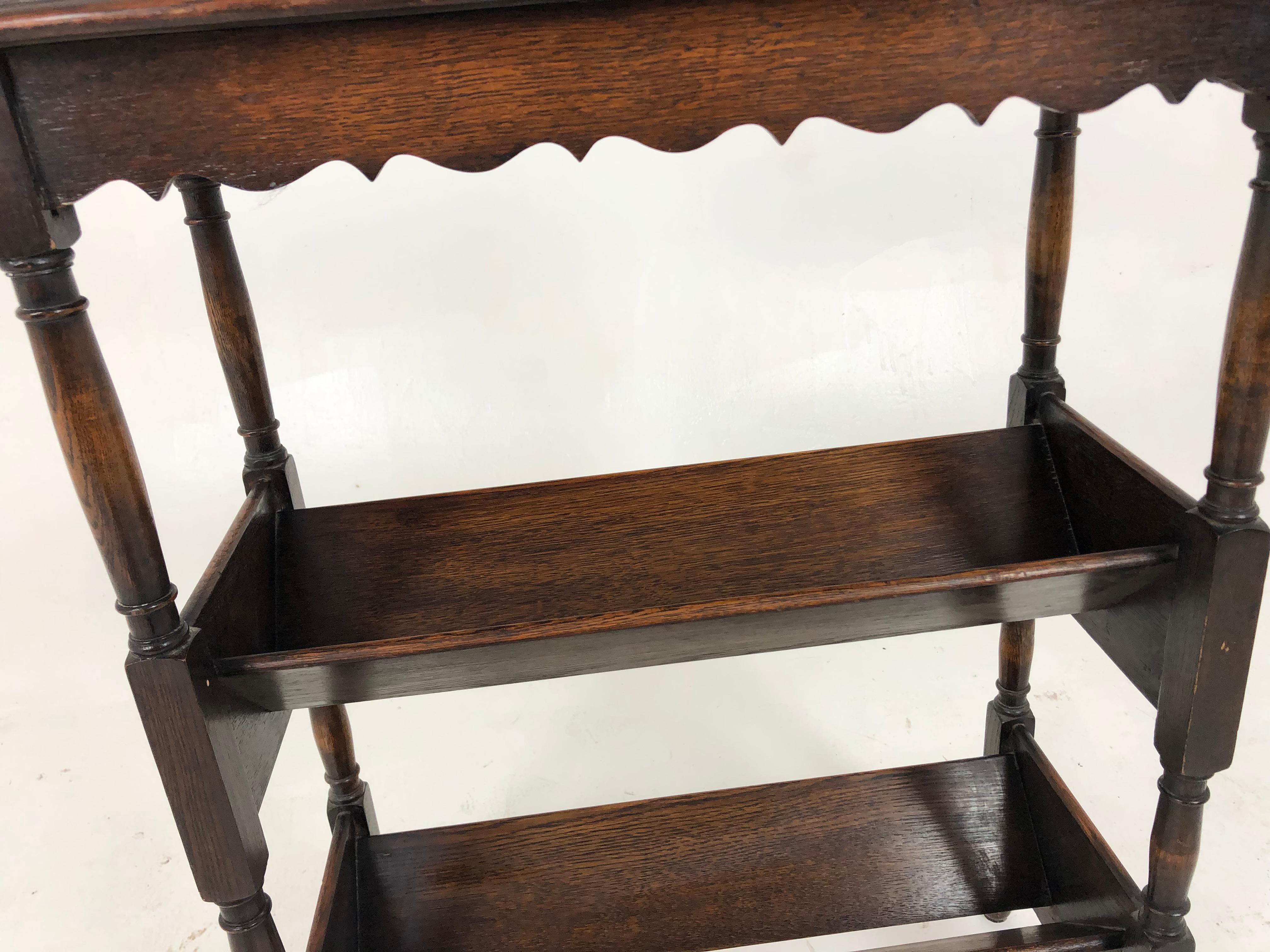 Antique Arts & Crafts Oak Book Stand, Hall Table, Bookcase, Scotland 1910, H839 In Good Condition In Vancouver, BC