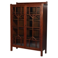 Libreria a doppia anta in Oak C1920, antica arte e artigianato