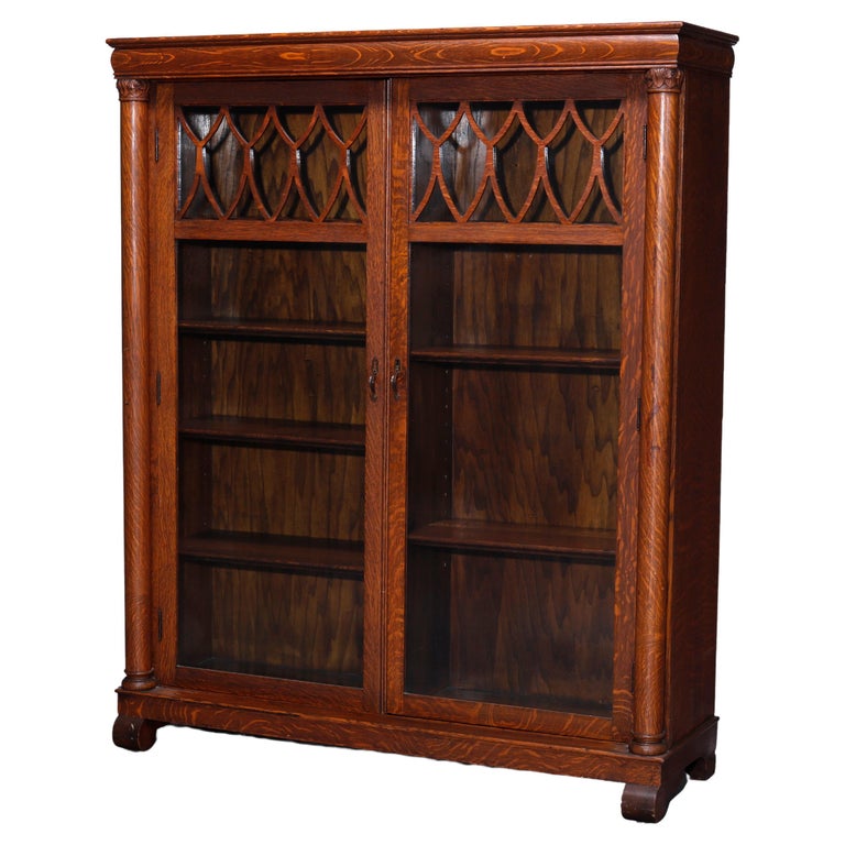 Arts And Crafts Style Bookcase, Arts And Crafts Antique Bookcase
