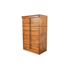 Antique Arts & Crafts Oak Flat File Cabinet by Hamilton, Circa 1900