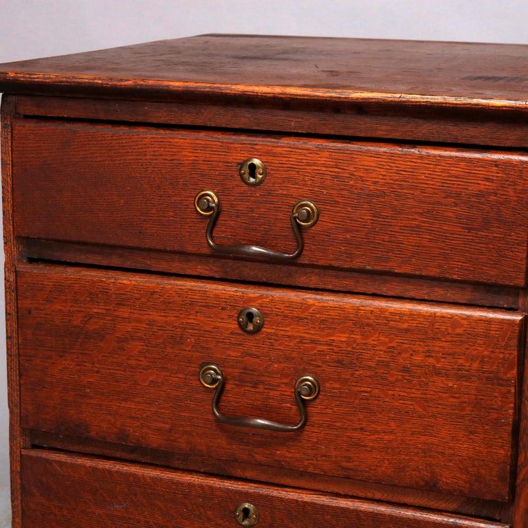 Antique Arts and Crafts Oak Folding Work Table by Larkin, circa 1910 at