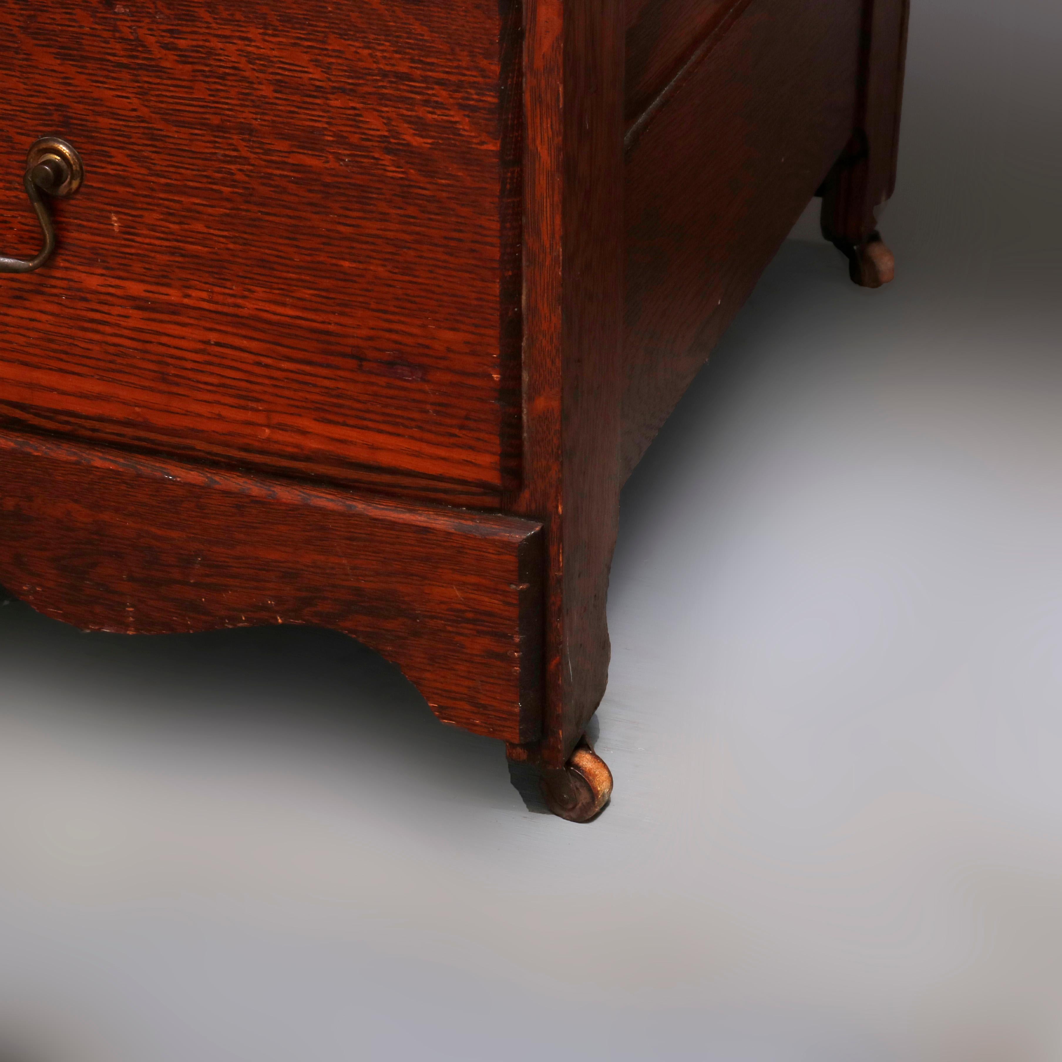 20th Century Antique Arts & Crafts Oak Folding Work Table by Larkin, circa 1910