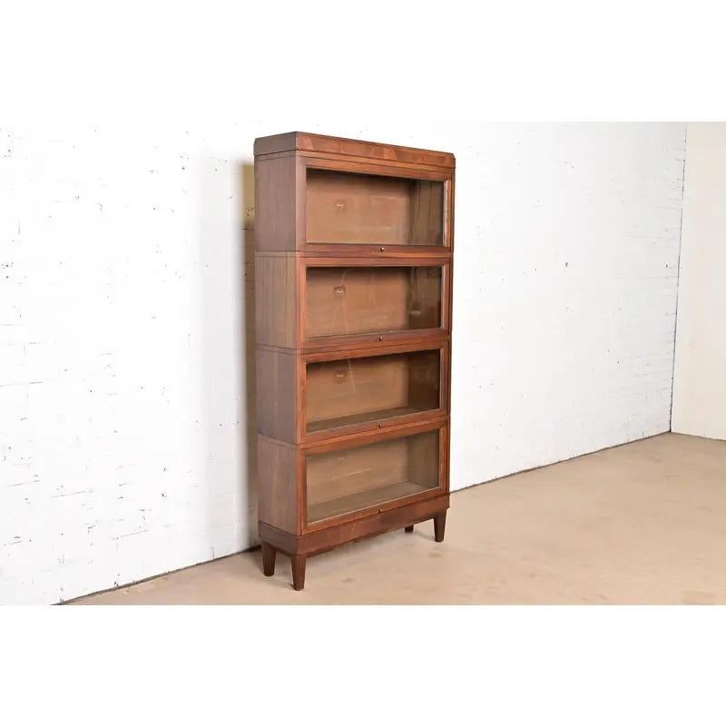 Inizio XX secolo Antica libreria barrister a quattro ripiani in Oak Oak & Crafts di Macey, CIRCA 1920 in vendita