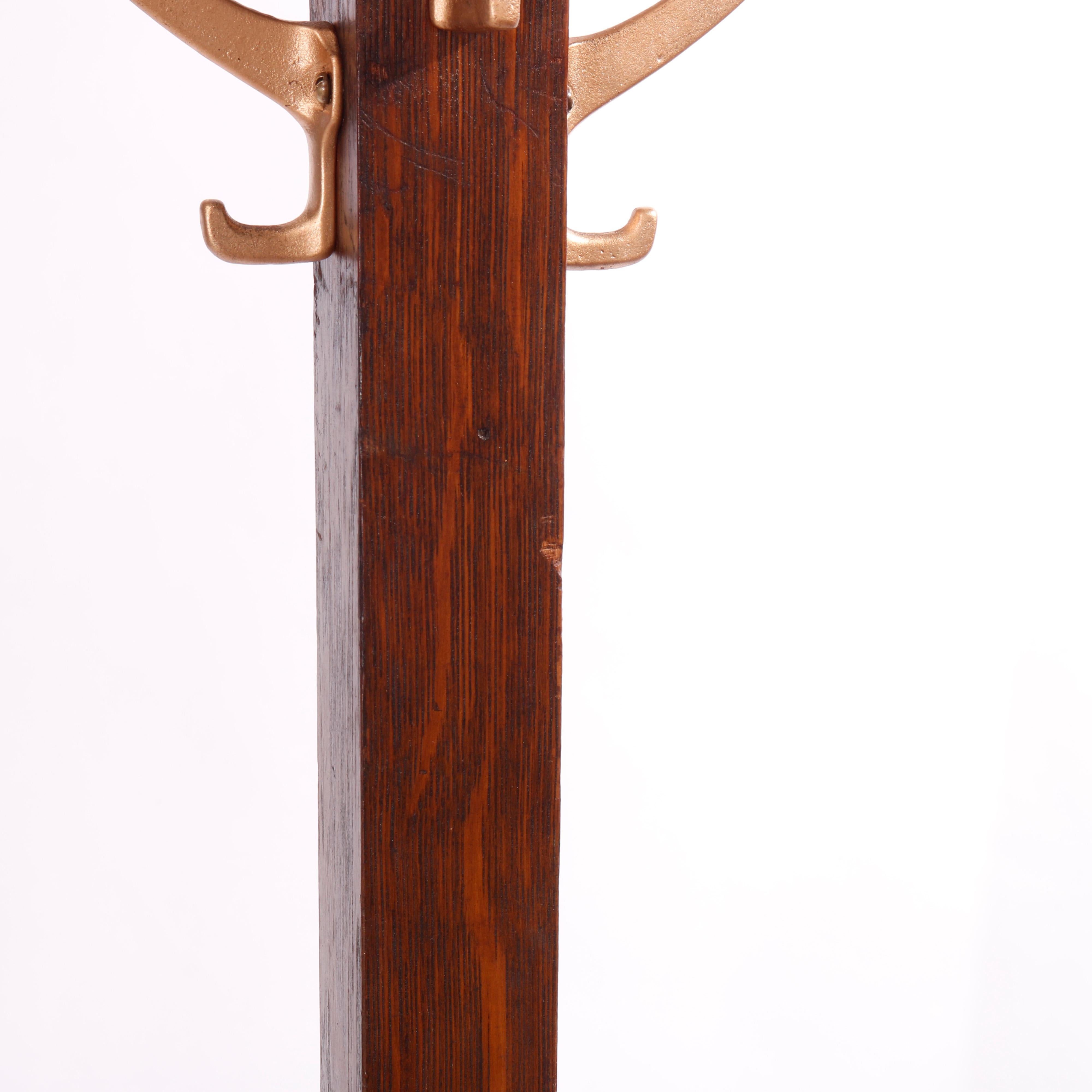 Antique Arts and Crafts Oak Hall Tree, C 1910 at 1stDibs