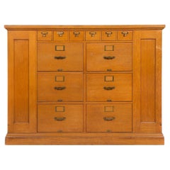 Used Arts & Crafts Oak Library Filing Cabinet and Bookshelves, circa 1910