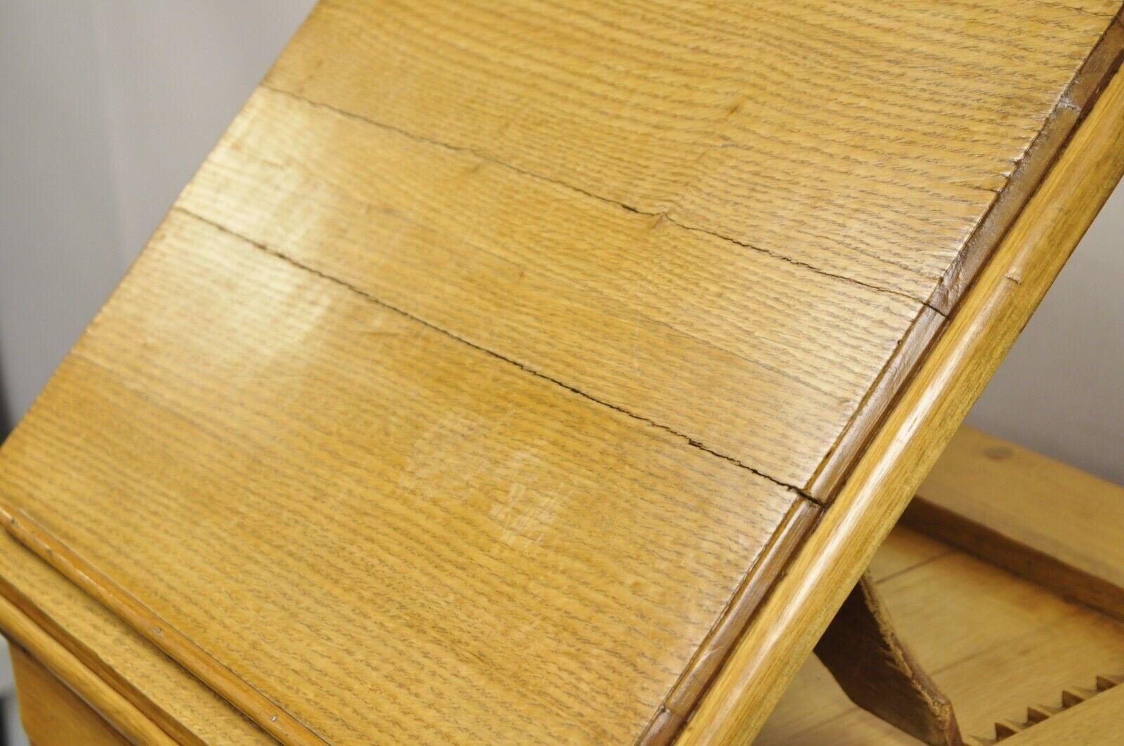 Antike Arts & Crafts Oak & Maple Wood Tambour Shutter Door Filing Cabinet im Angebot 1