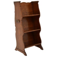 Antique Arts 
Crafts Oak Open Bookcase