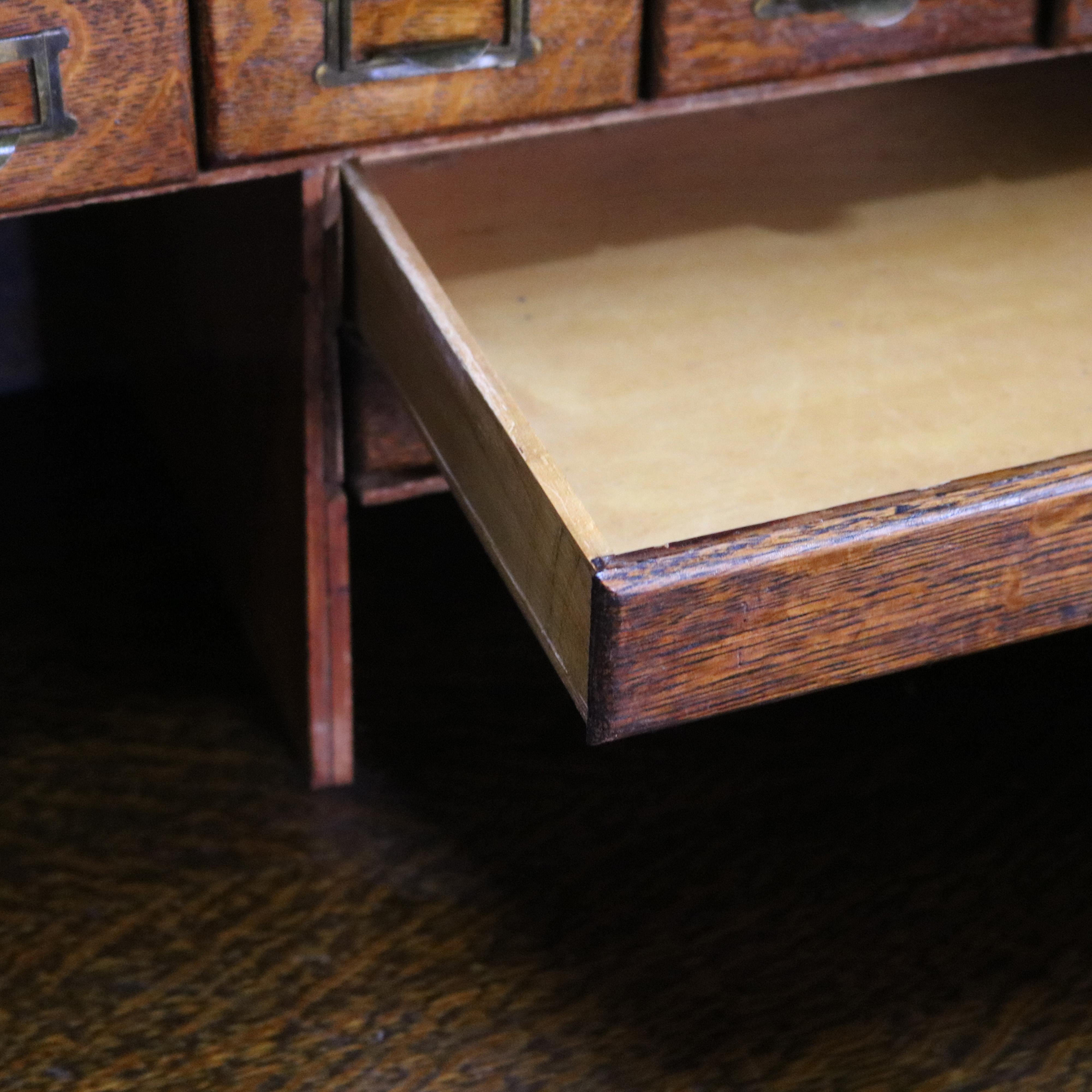 Antique Arts & Crafts Oak Raised Panel S-Roll Top Desk with Full Interior C1900 For Sale 9