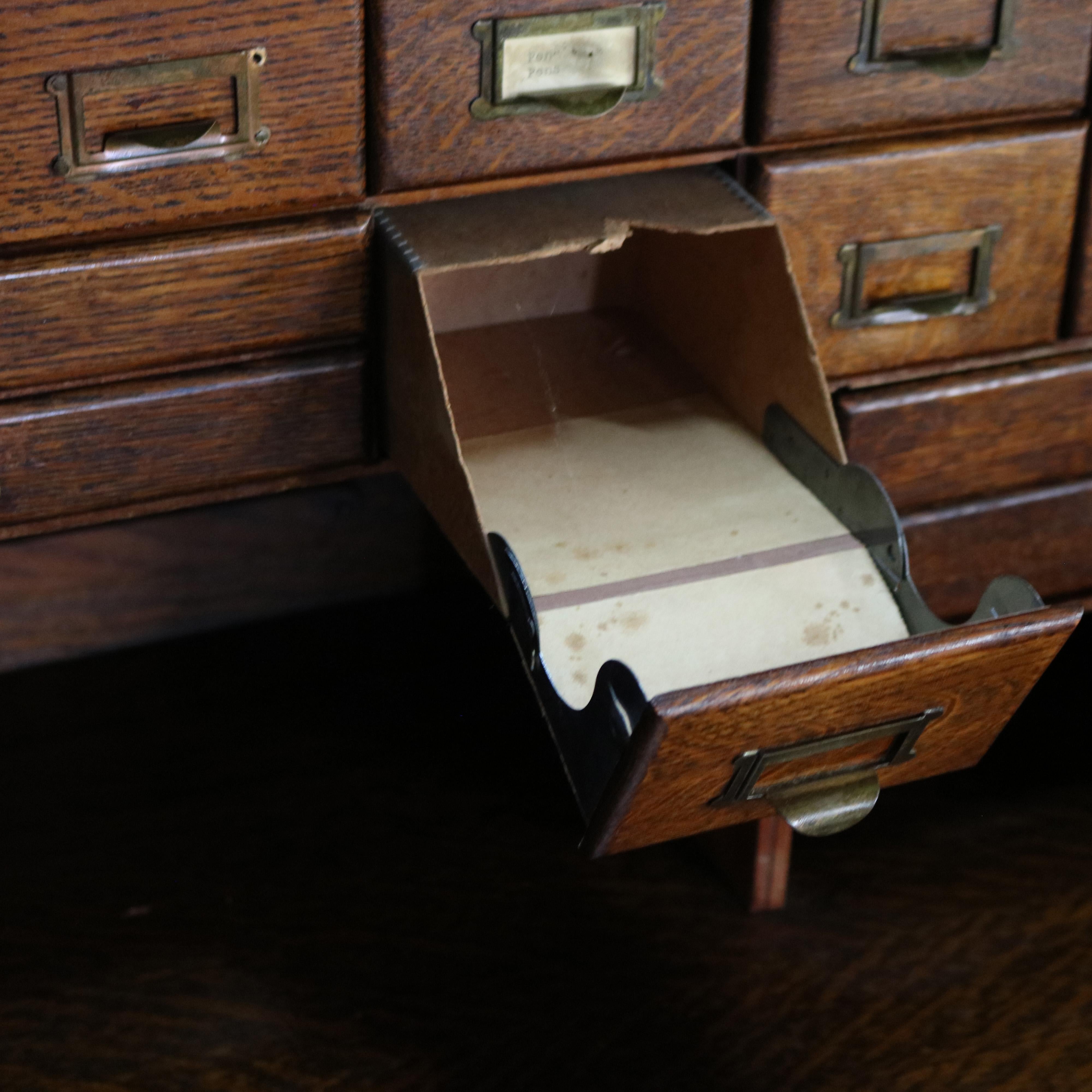 Antique Arts & Crafts Oak Raised Panel S-Roll Top Desk with Full Interior C1900 For Sale 10