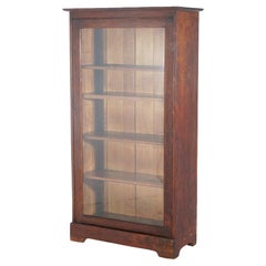 Antique Arts & Crafts Oak Single Door Bookcase C1920